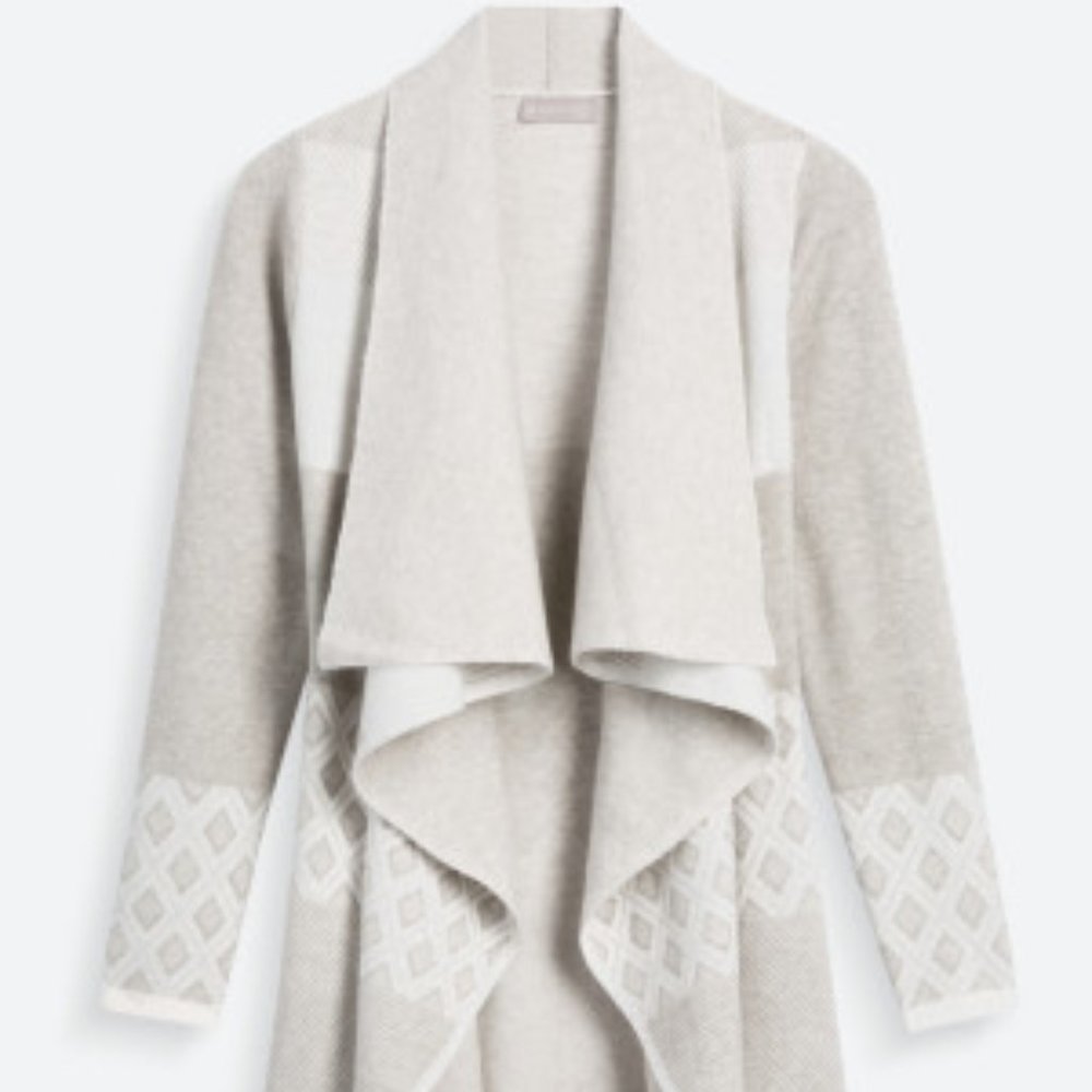 Graphic Open Drape Cardigan